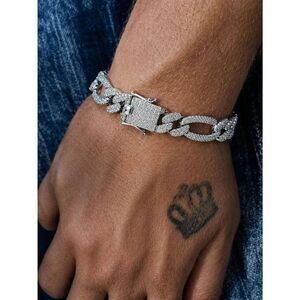 Iced Out Figaro Link Bracelet